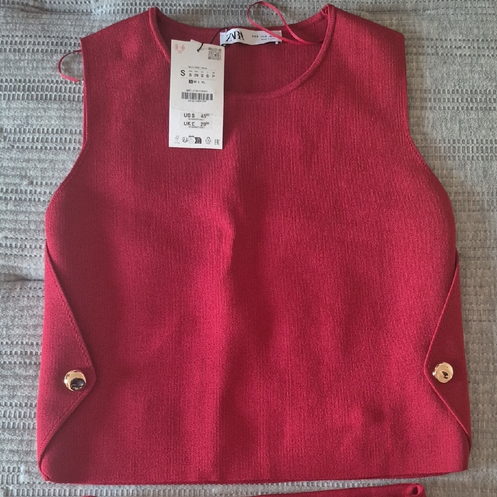 Zara Red Midi Dress - Picture 5 of 8